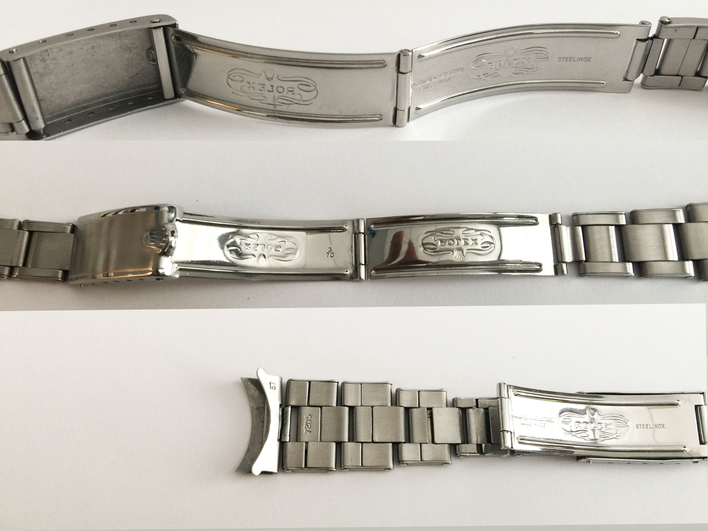 Genuine Rolex Oyster Rivet bracelet 7205 for early Daytona, 19mm eBay